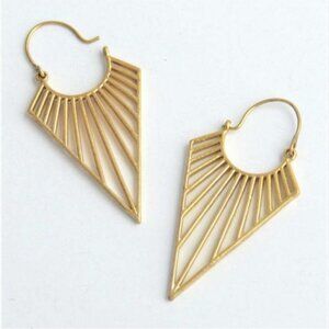 New! Free People Geometric Hoop Earrings NWOT